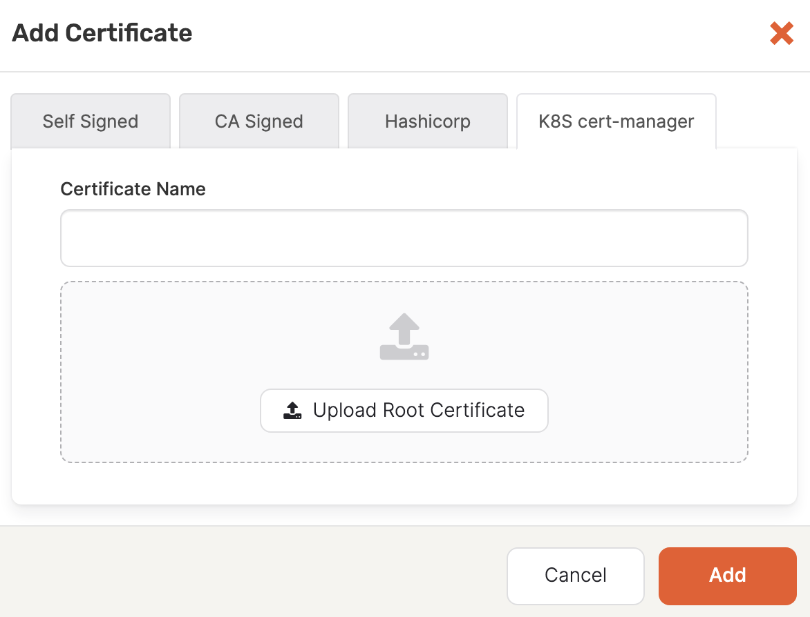 Add Kubernetes Certificate Add Kubernetes Certificate